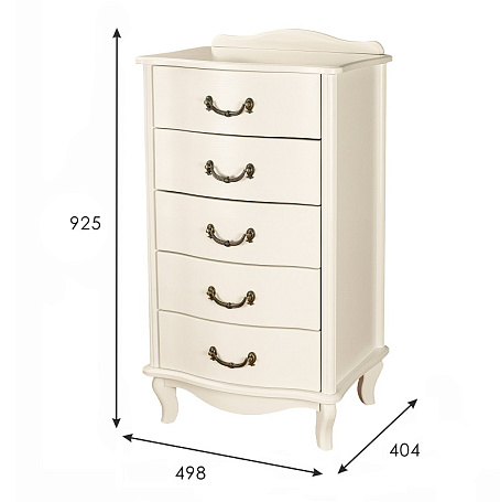 Комод 5 ящиков Джульетта узкий Комод 5 ящиков Джульетта узкий