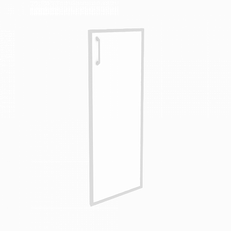 Дверь стекло в раме средняя правая O.SR-2(R) white