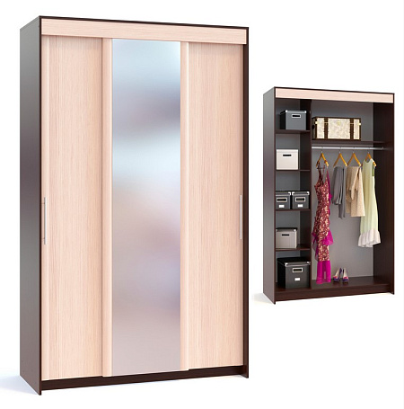 Шкаф-купе Контур ШР-156.2 с зеркалом